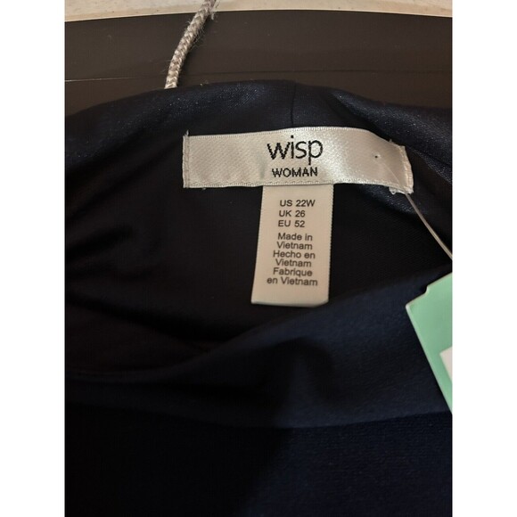 Wisp Woman Larra Dress Womens Size 22 Cold Shoulder 3/4 Length Sleeves Navy - Picture 7 of 9